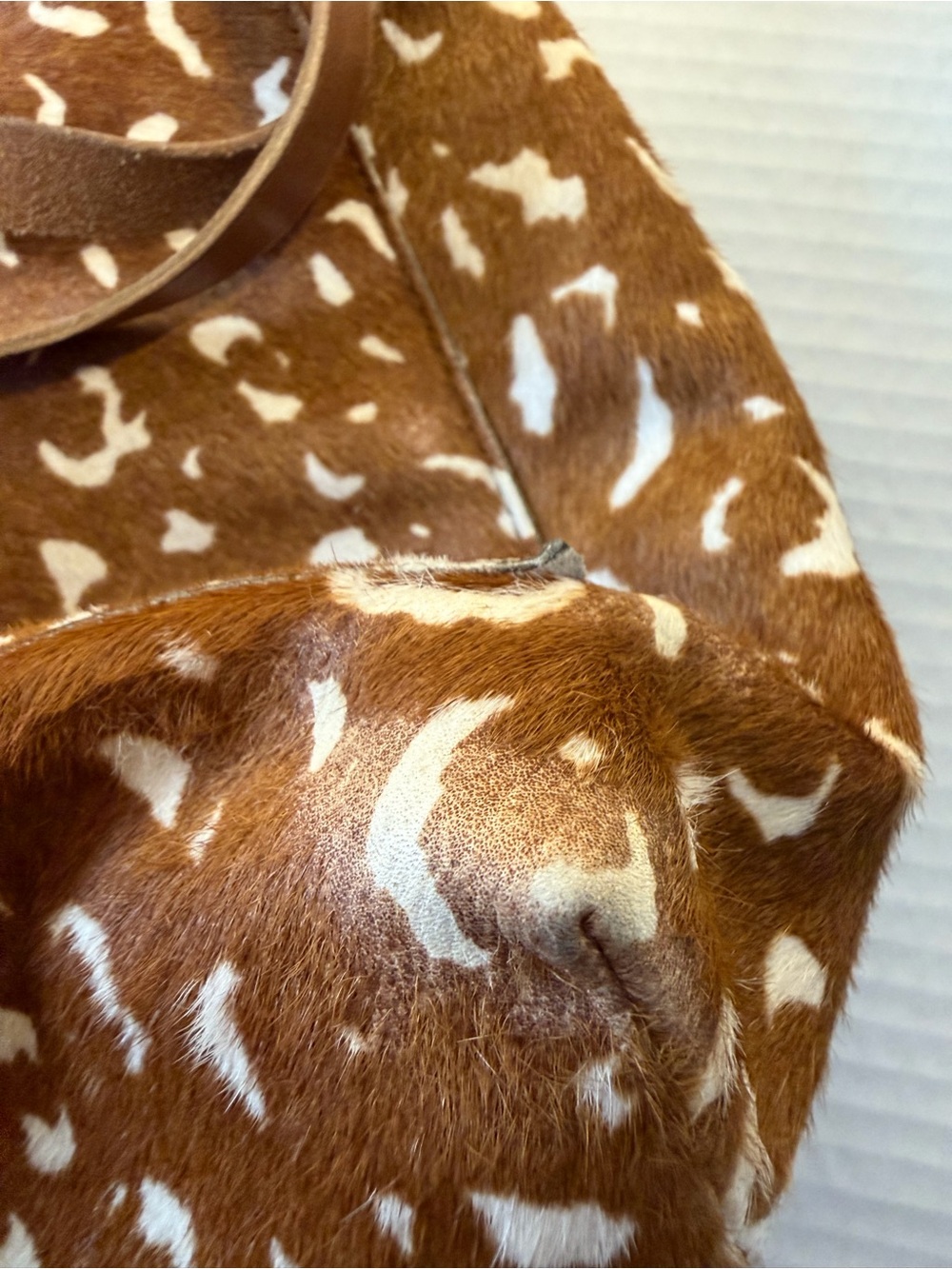 Madewell Brown and White Transport Leopard-Print Calf Hair Tote - Picture 12 of 13